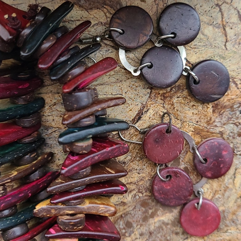 Natural coconut shell bracelet - Picture 7 of 7